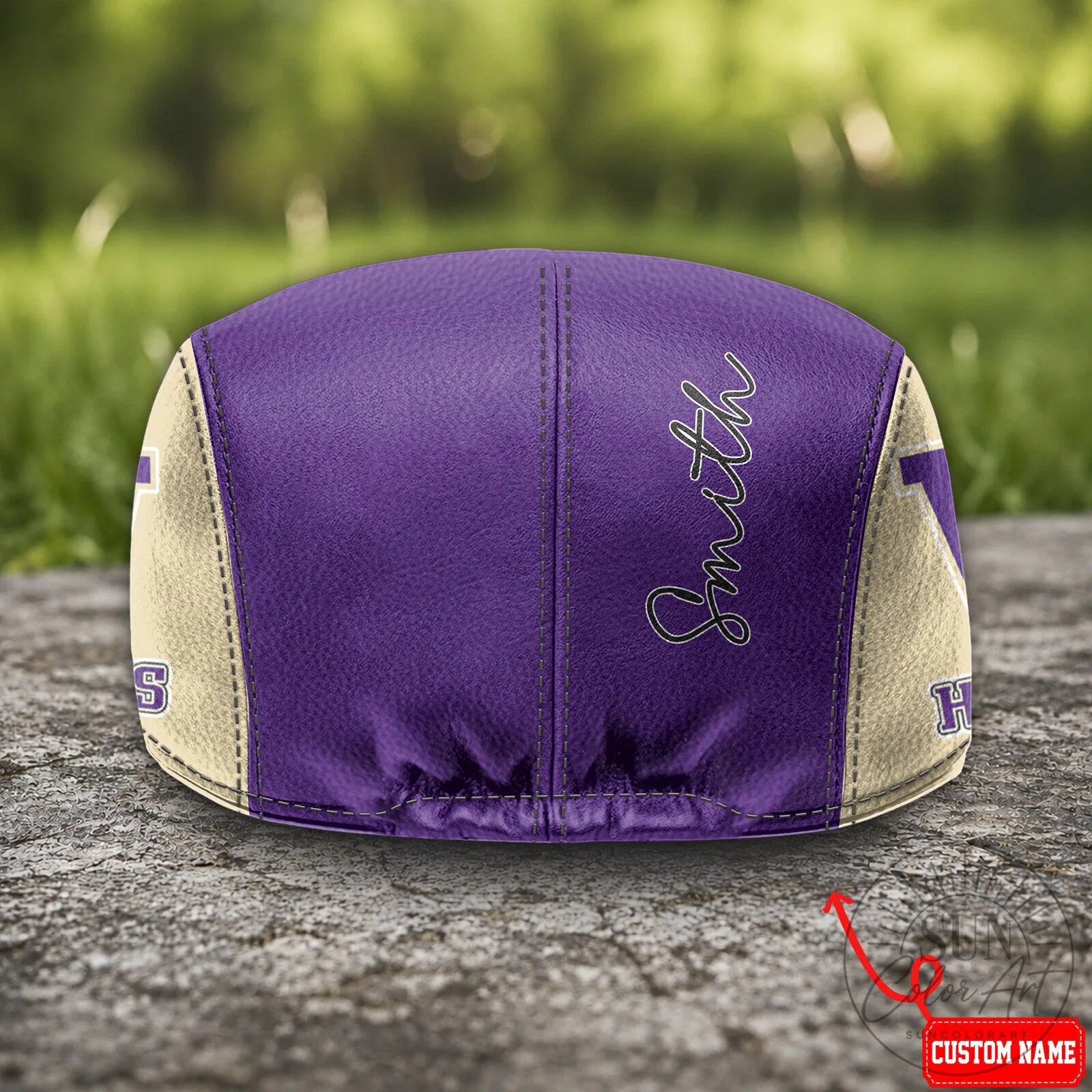 Washington Huskies NCAA Purple and Gold Golf Flat Cap Hat 11 Washington Huskies NCAA Purple and Gold Golf Flat Cap Hat