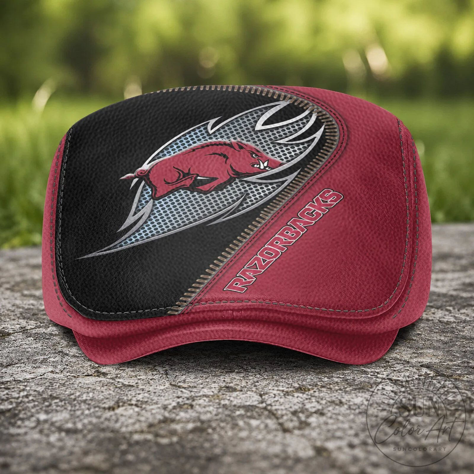 Arkansas Razorbacks NCAA Team Logo Flat Cap Hat 10 Arkansas Razorbacks NCAA Team Logo Flat Cap Hat