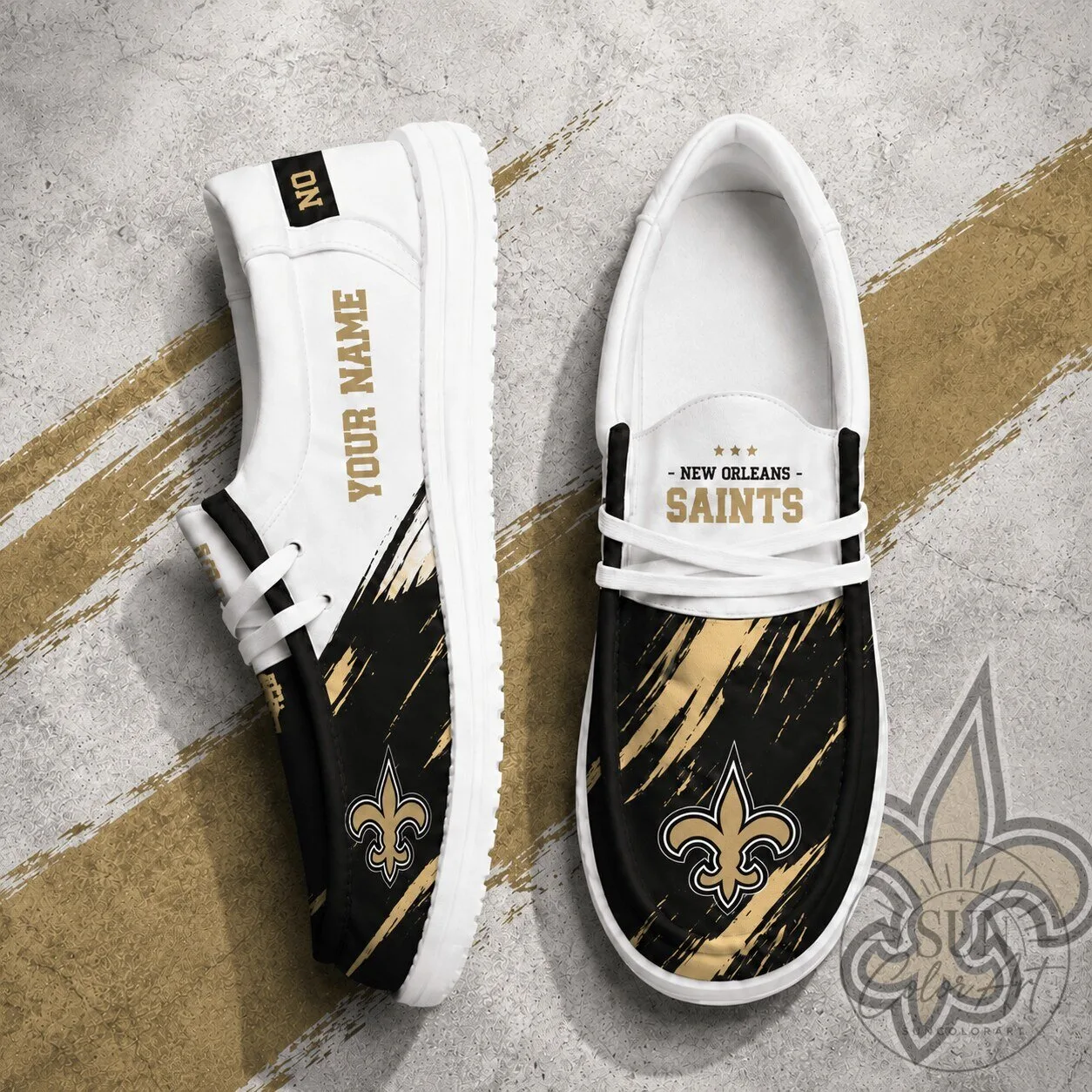 New Orleans Saints Personalized Custom Name Casual Shoes for Men and Women