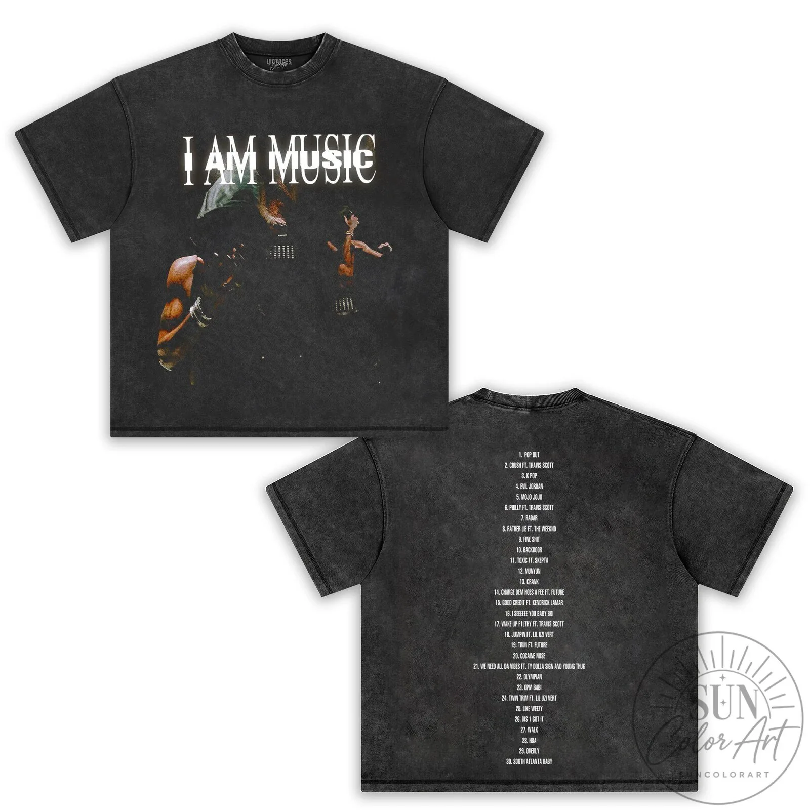 Playboi Carti I Am Music Album Tracklist Black T-Shirt 11 Playboi Carti I Am Music Album Tracklist Black T-Shirt