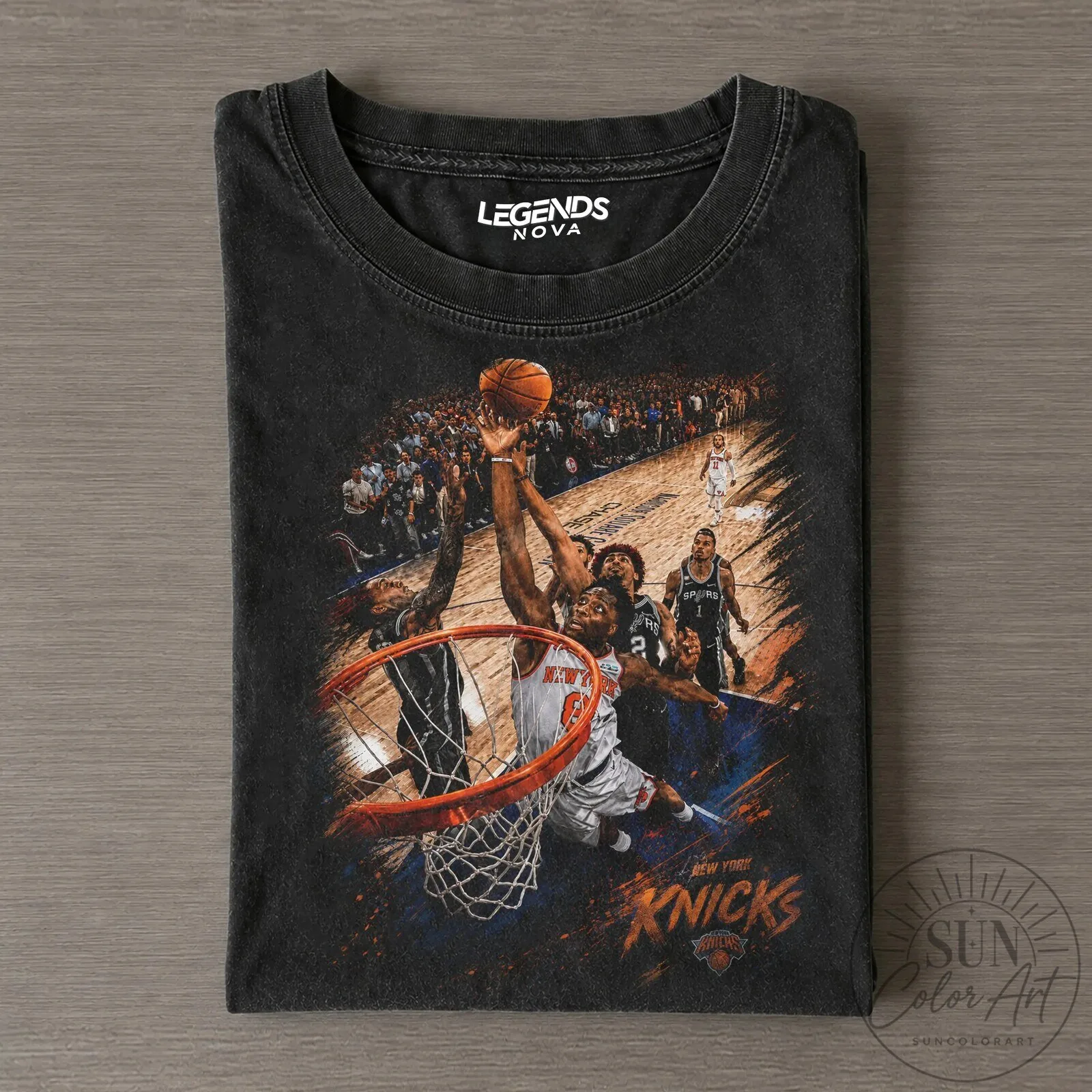 New York Knicks Basketball Vintage Graphic T-Shirt