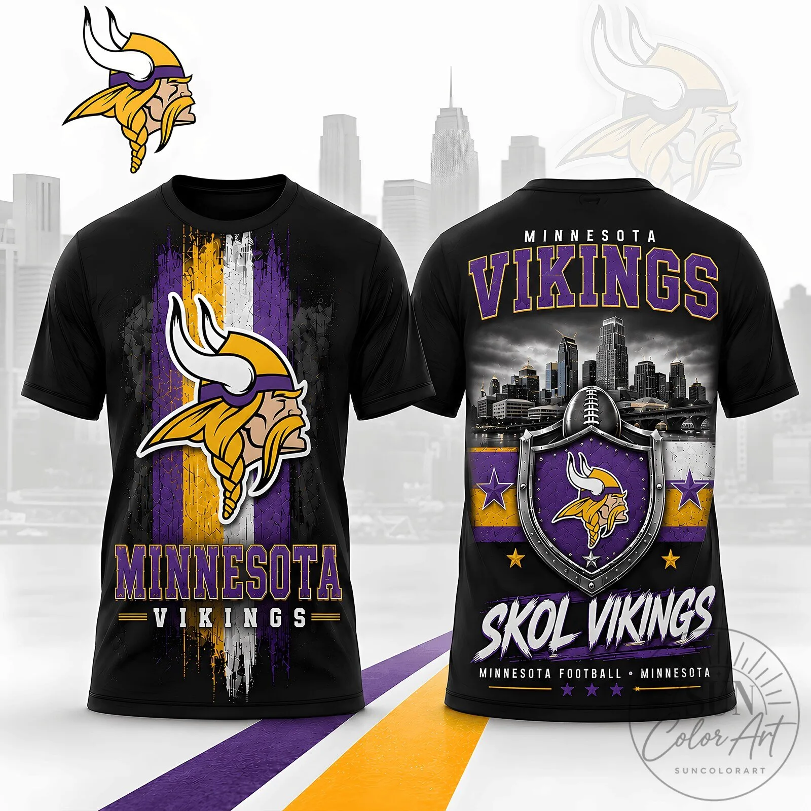 Minnesota Vikings Football Team Skol Vikings NFL Sports Fan T-Shirt