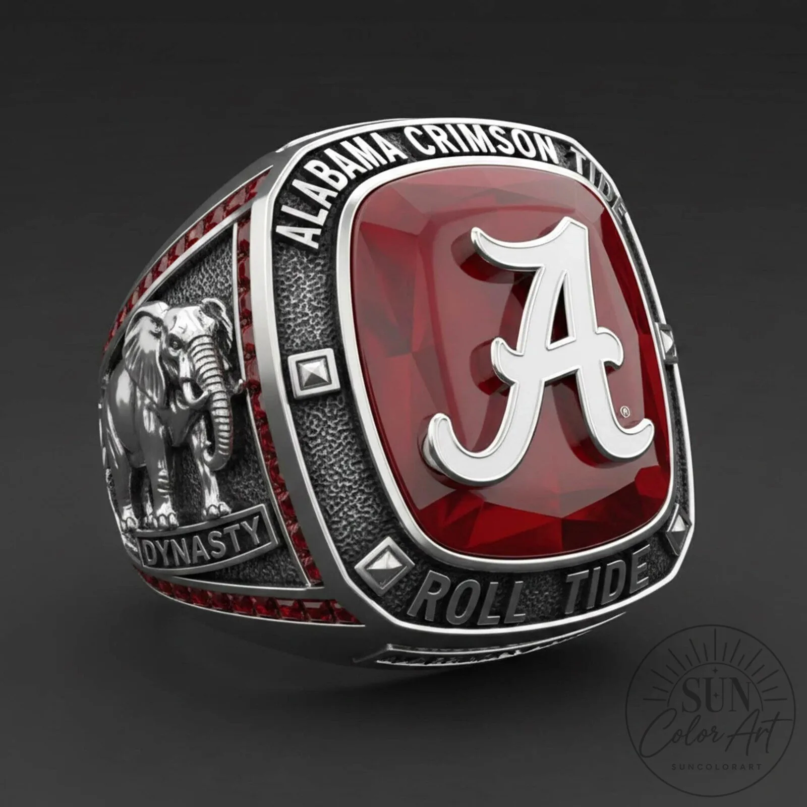 Elephant Dynasty Ring for Alabama Crimson Tide National Championship 2 Elephant Dynasty Ring for Alabama Crimson Tide National Championship