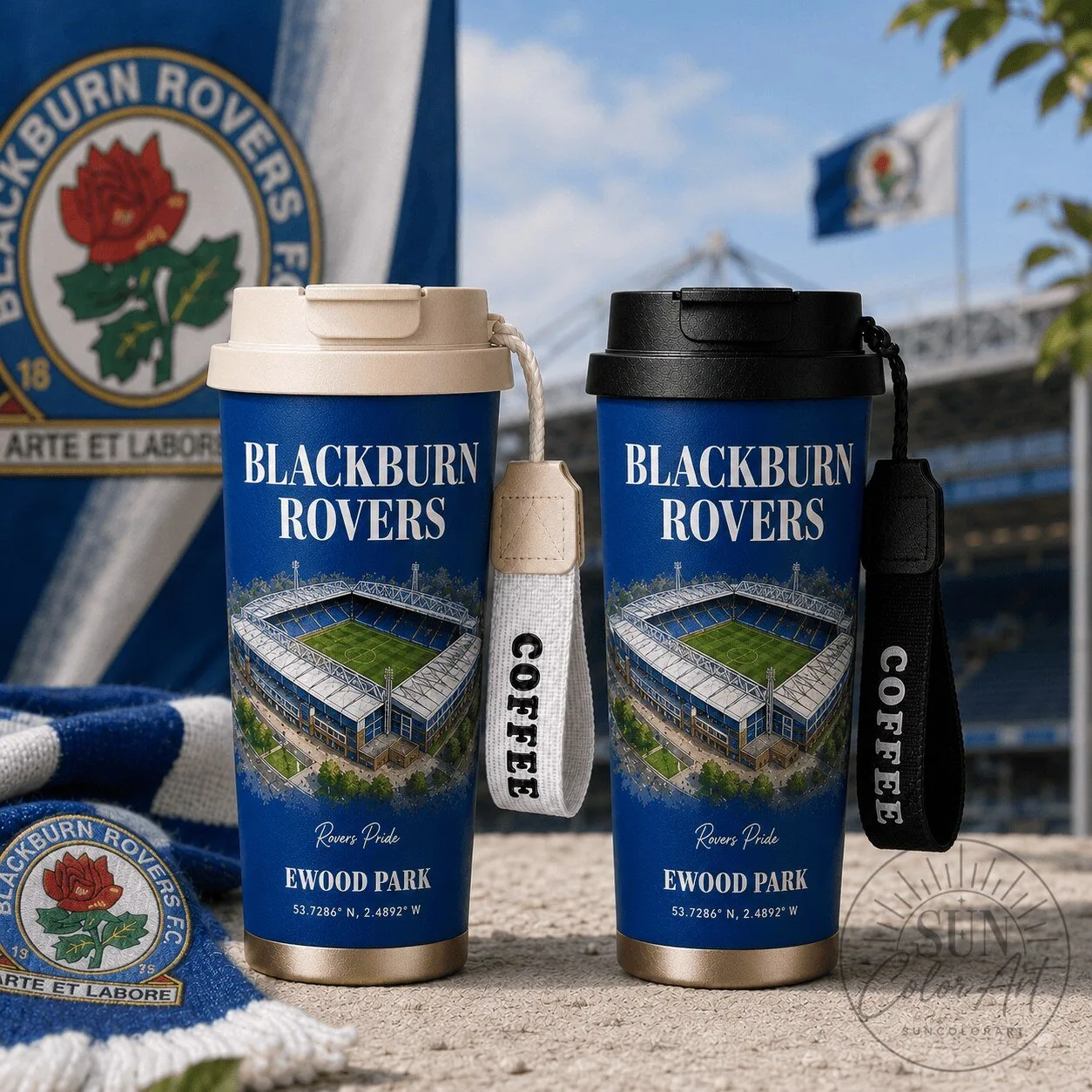 Blackburn Rovers Football Club Ewood Park Stadium Travel Tumbler
