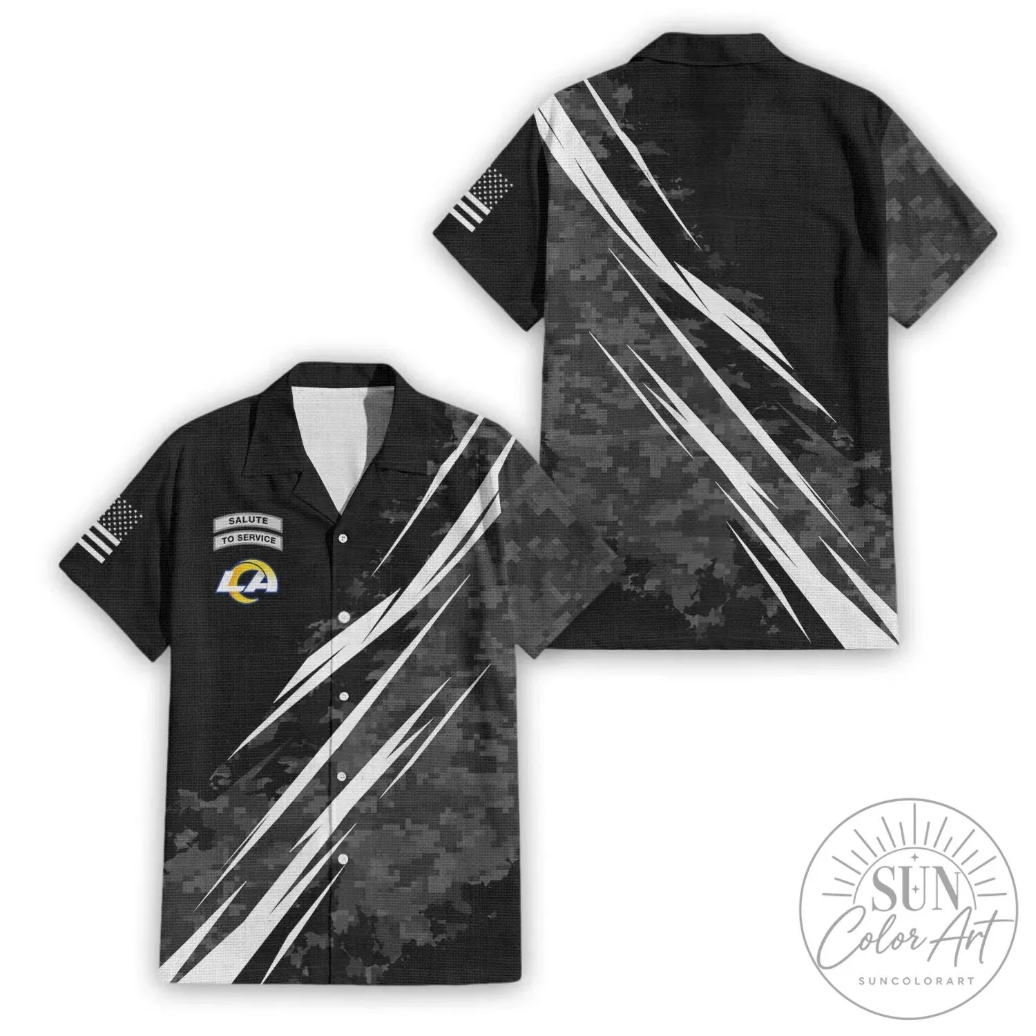 Los Angeles Rams Salute To Service Premium Hawaiian Shirt 5 Los Angeles Rams Salute To Service Premium Hawaiian Shirt