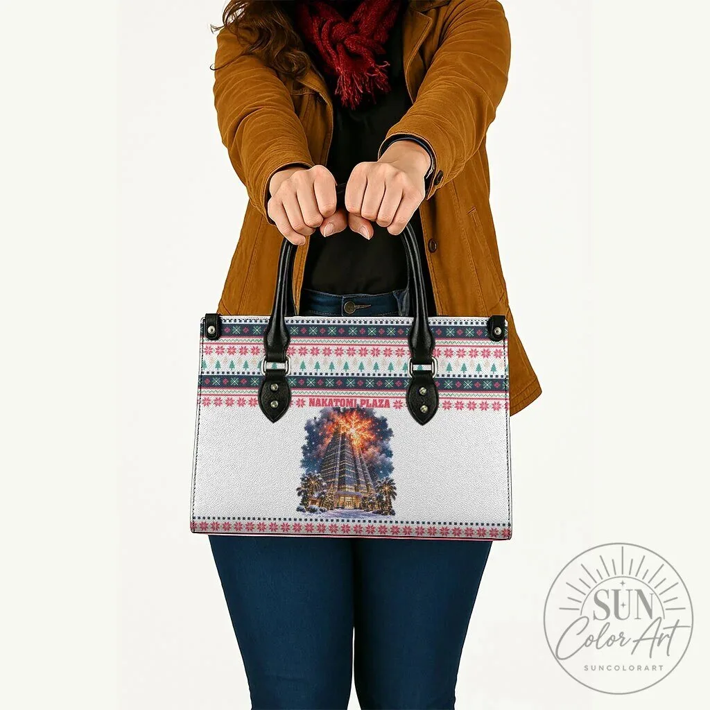 Nakatomi Plaza Christmas Explosion Ugly Sweater Pattern Handbag 13 Nakatomi Plaza Christmas Explosion Ugly Sweater Pattern Handbag
