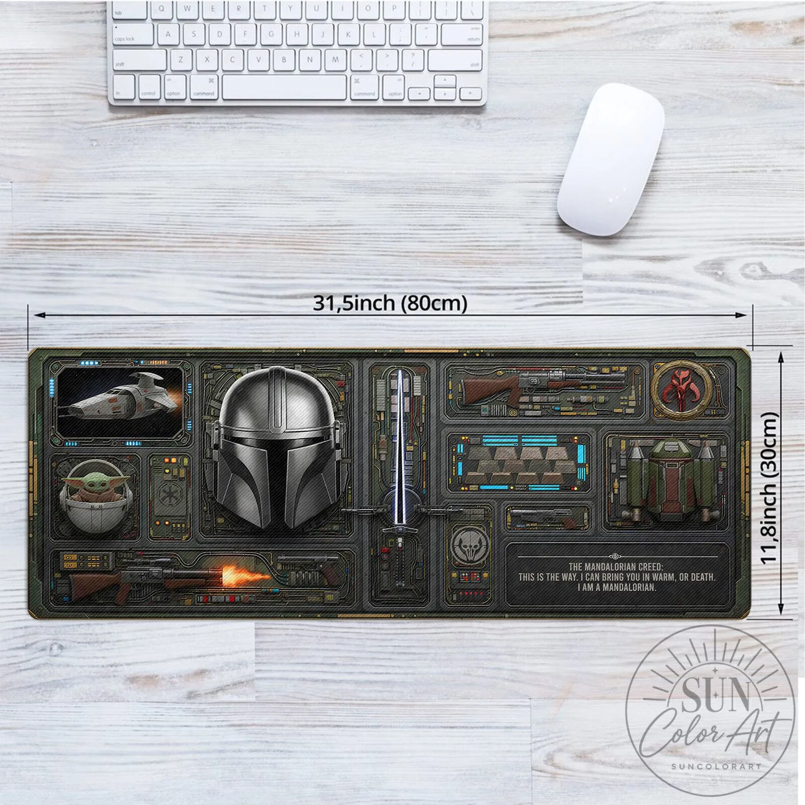 The Mandalorian Star Wars Grogu LED Gaming Mouse Pad 8 The Mandalorian Star Wars Grogu LED Gaming Mouse Pad