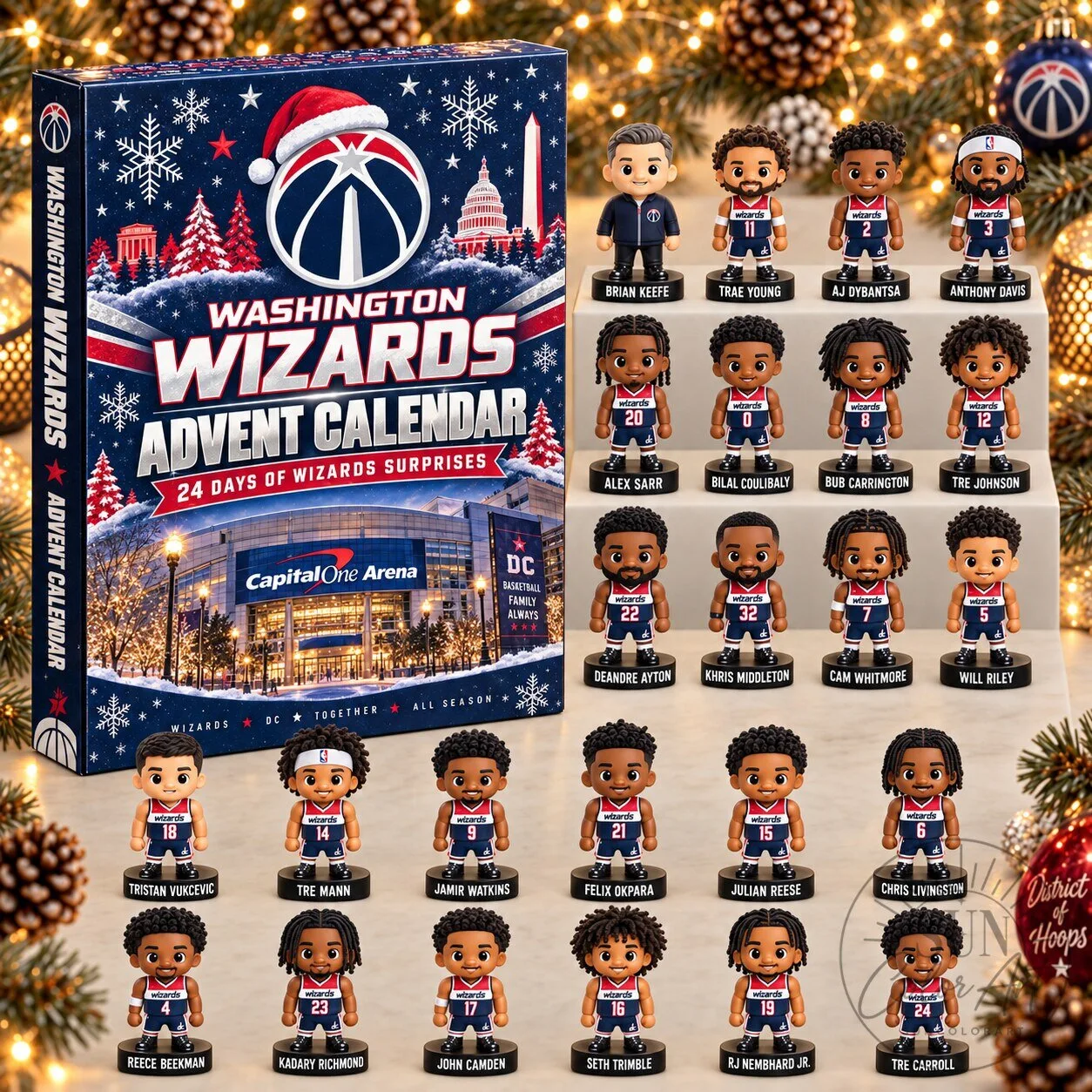 Washington Wizards Basketball Team Advent Calendar Christmas Holiday Gift