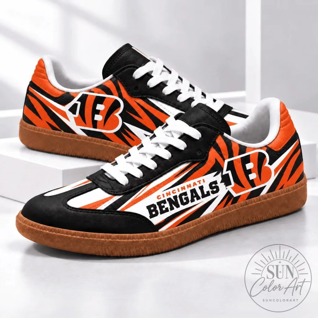 Cincinnati Bengals NFL Team Spirit Retro Samba Style Shoes Cincinnati Bengals NFL Team Spirit Retro Samba Style Shoes