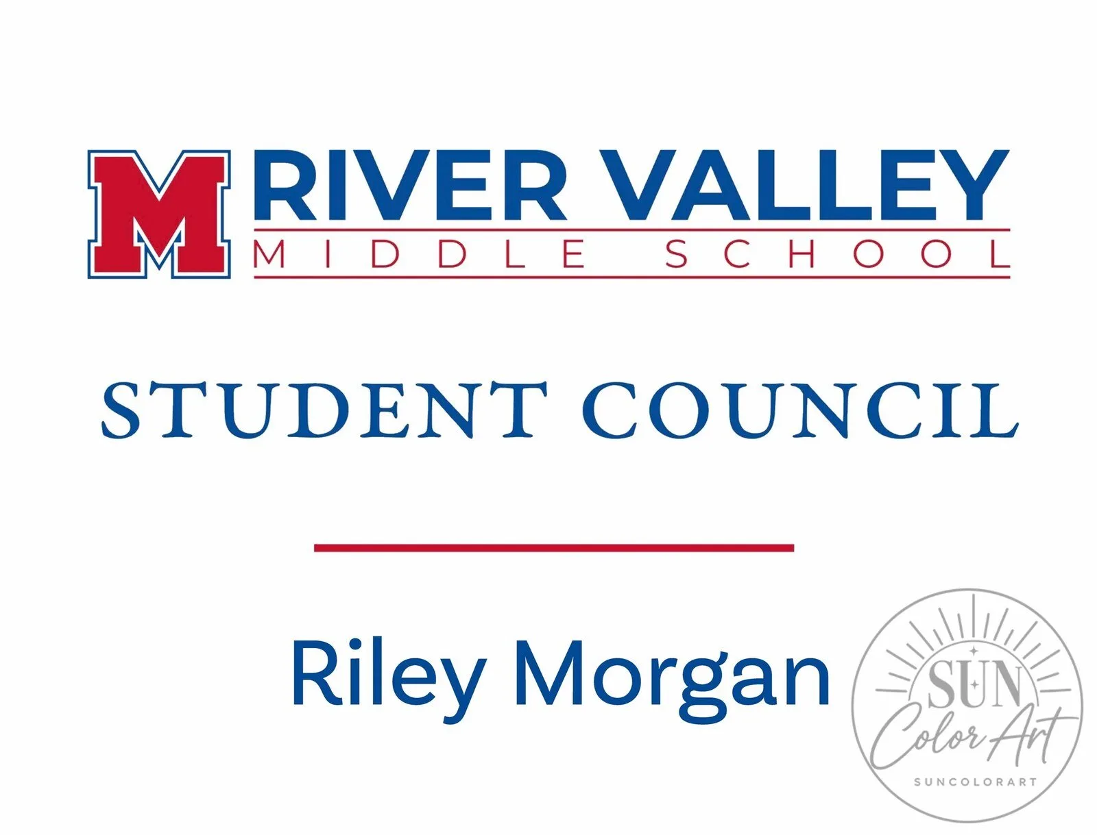 River Valley Middle School Student Council Custom Yard Sign