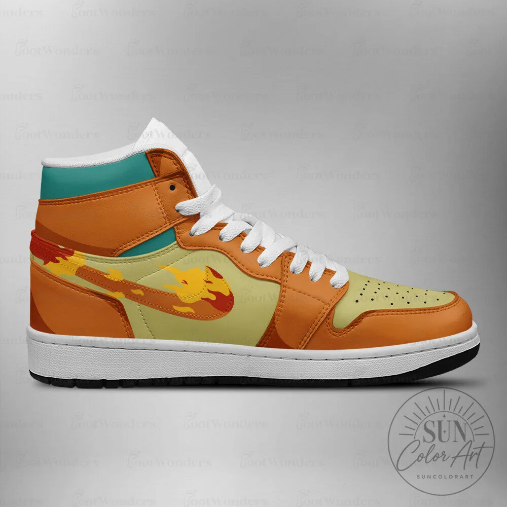 Charmander Pokemon Anime Character High Top Sneakers 8 Charmander Pokemon Anime Character High Top Sneakers