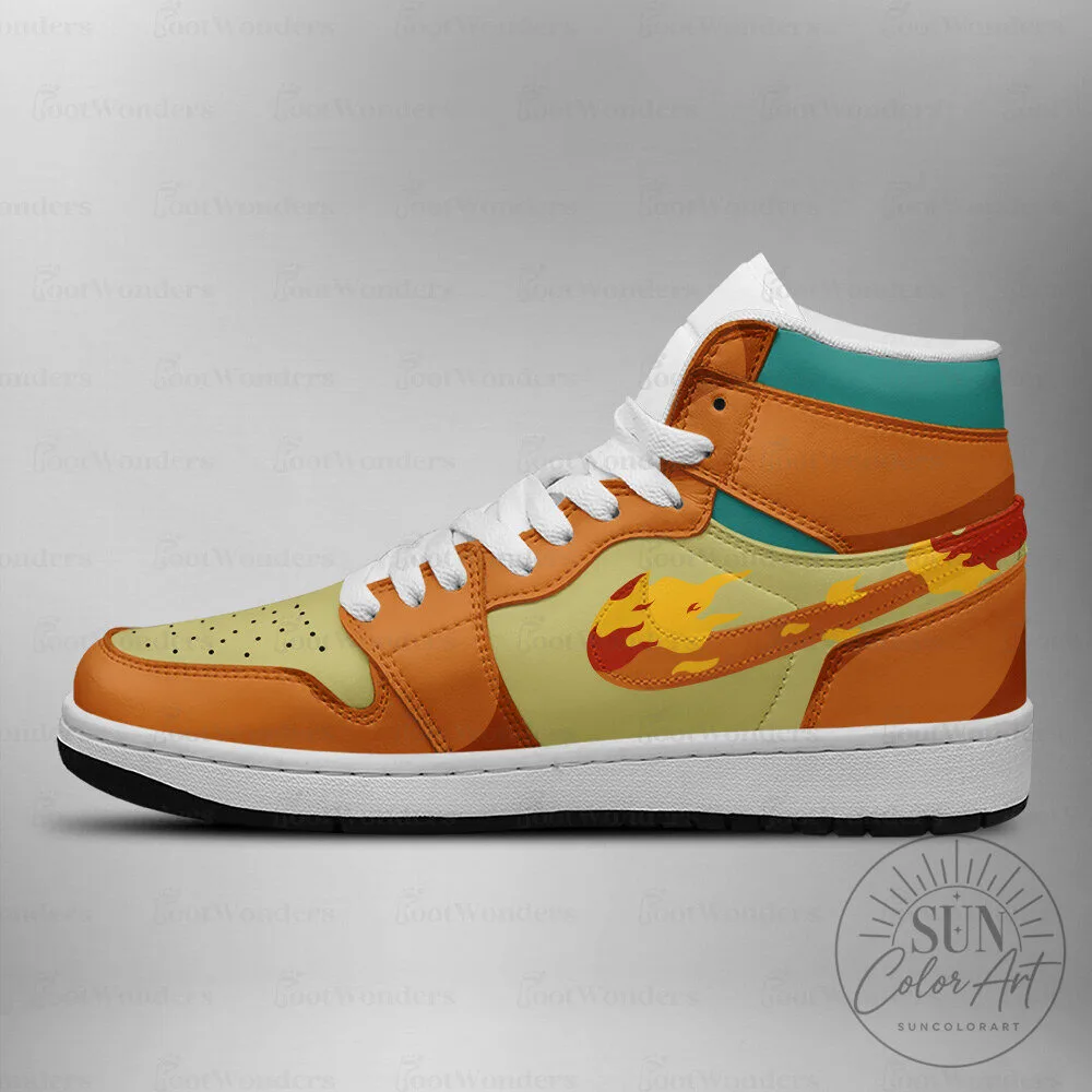 Charmander Pokemon Anime Character High Top Sneakers 9 Charmander Pokemon Anime Character High Top Sneakers