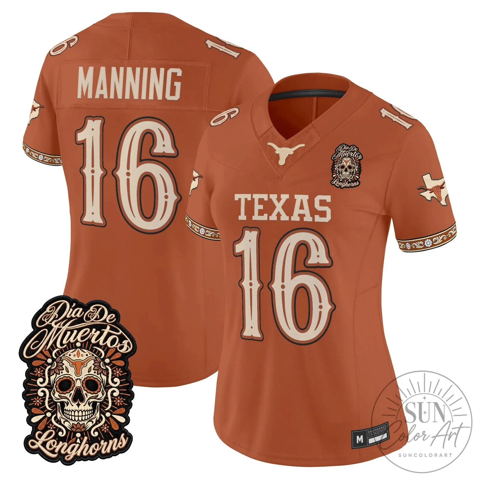 Limited Football Jersey for Dia de los Muertos by Texas Longhorns 6 Limited Football Jersey for Dia de los Muertos by Texas Longhorns