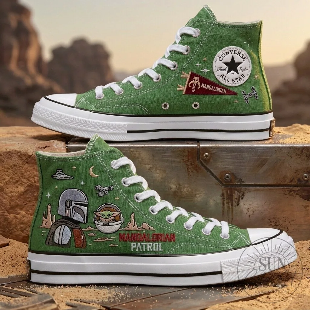 The Mandalorian Grogu Converse Chuck Taylor All Star High-Top Shoes