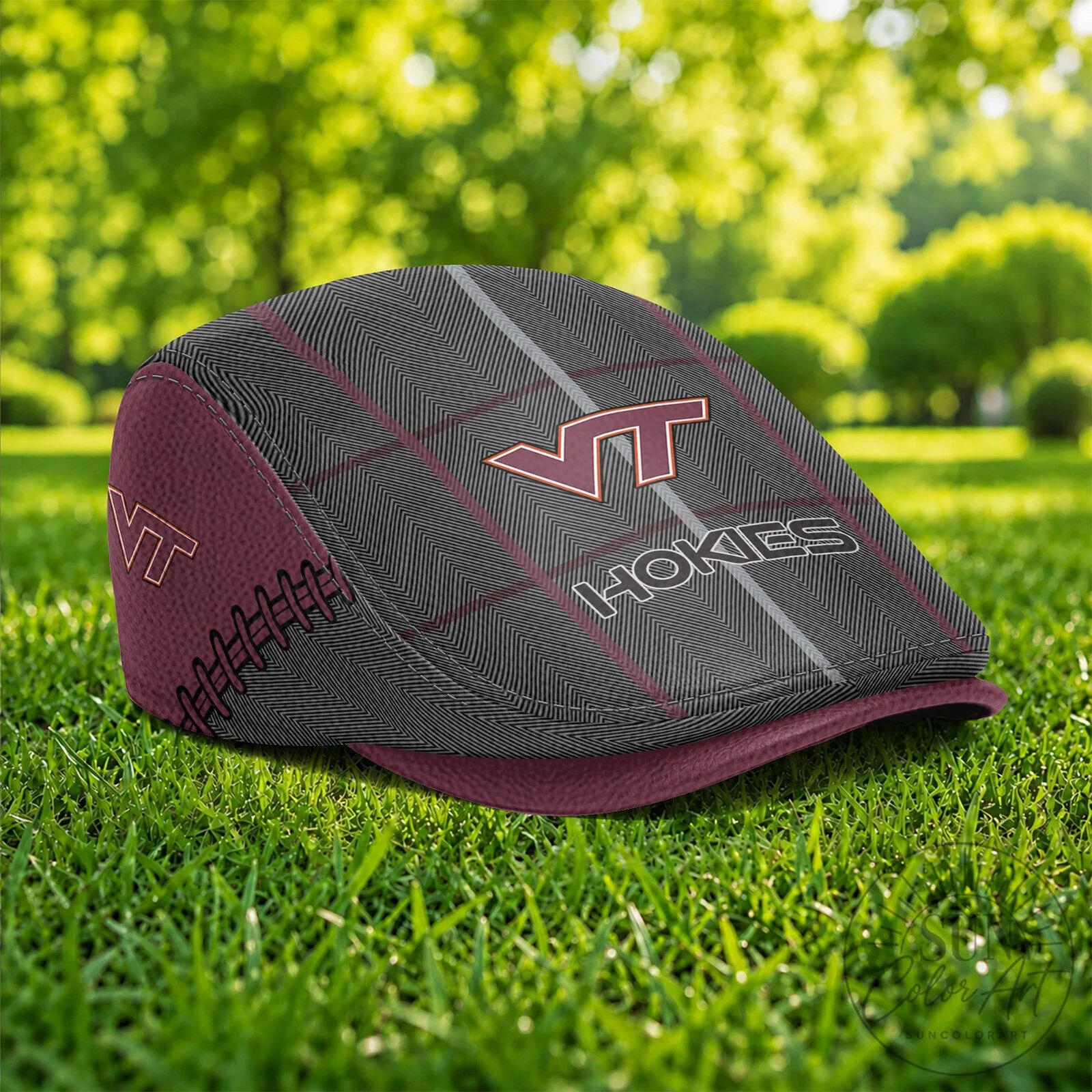 Virginia Tech Hokies Plaid Flat Cap 9 Virginia Tech Hokies Plaid Flat Cap