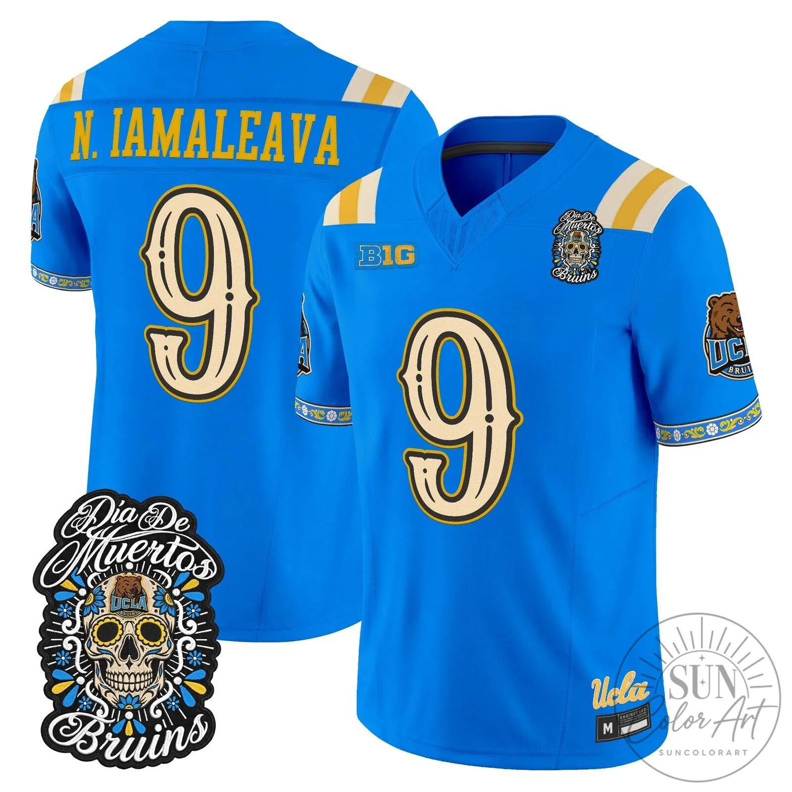 UCLA Bruins Nico Iamaleava Dia De Los Muertos Football Jersey