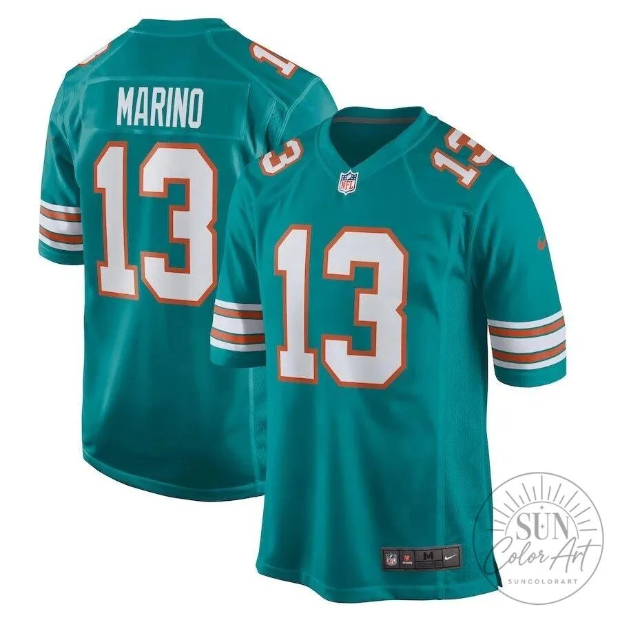 Dan Marino Miami Dolphins Teal Football Jersey