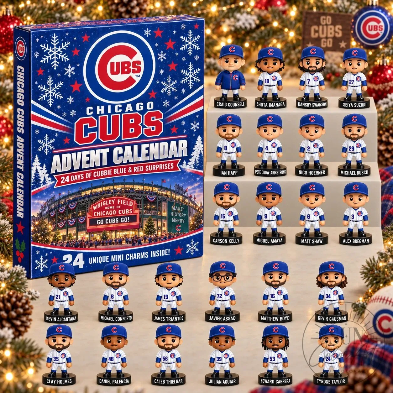 Chicago Cubs Baseball Team 24 Days of Surprises Advent Calendar