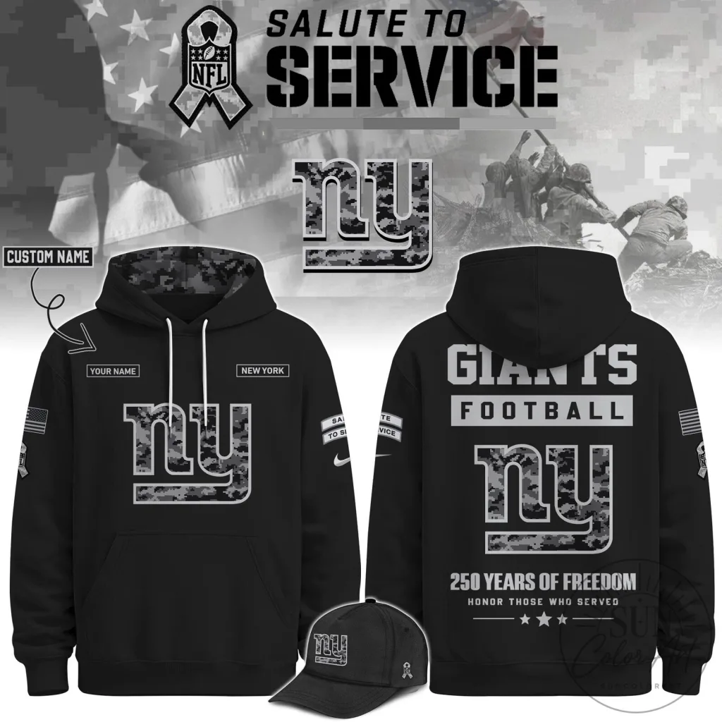 New York Giants Salute To Service Veterans Day Football Hoodie New York Giants Salute To Service Veterans Day Football Hoodie