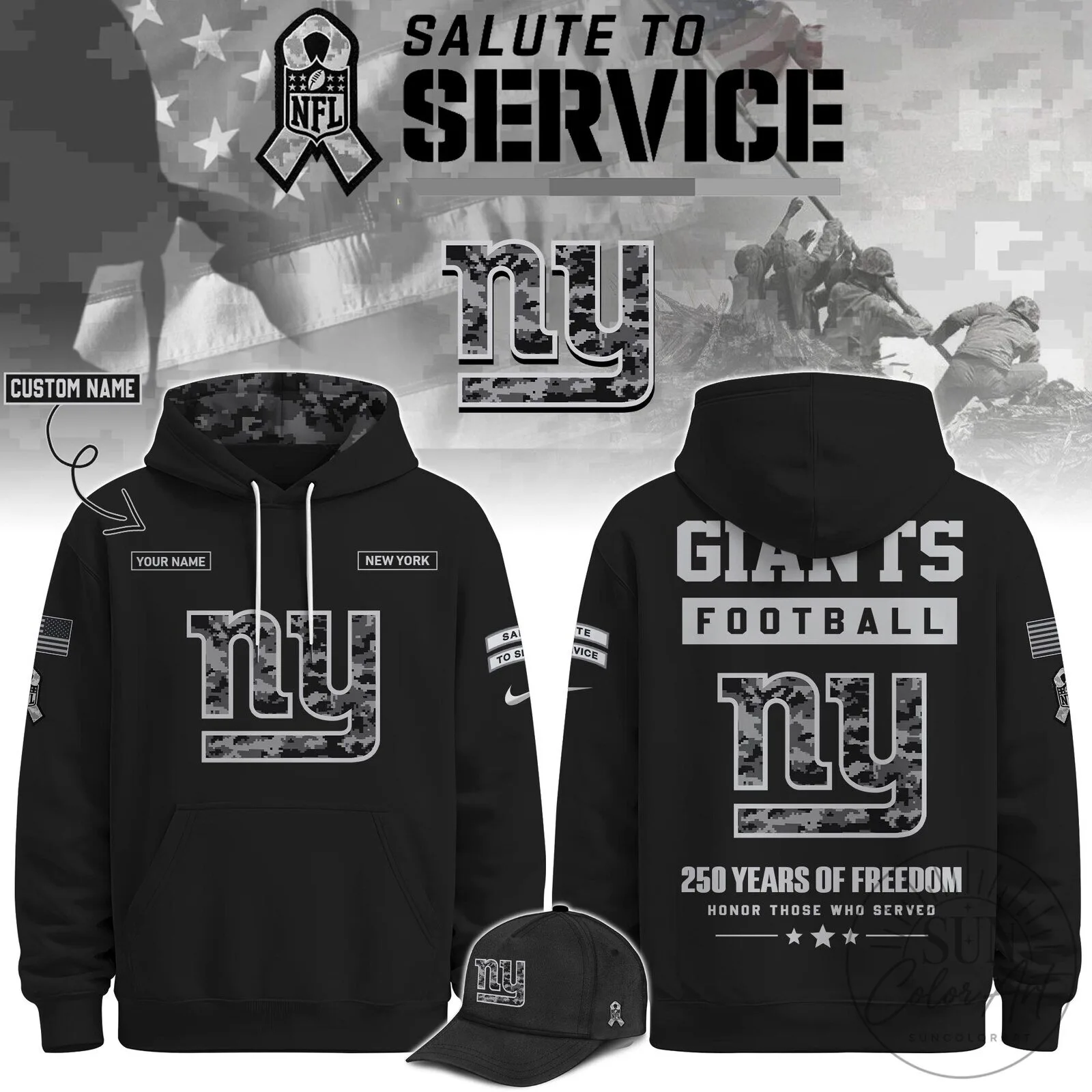 New York Giants Salute To Service Veterans Day Football Hoodie 5 New York Giants Salute To Service Veterans Day Football Hoodie