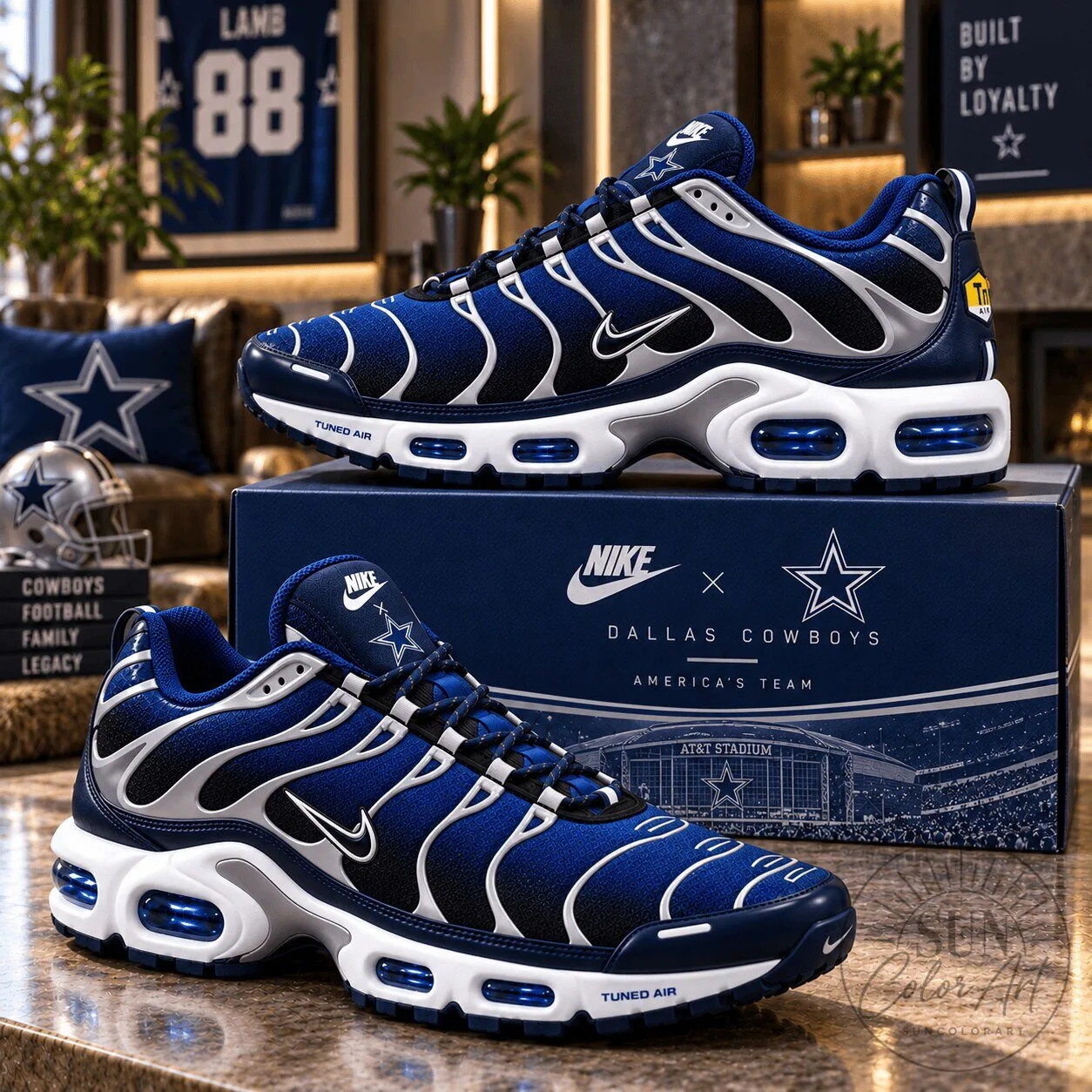 Dallas Cowboys America's Team Blue Low-Top Sneakers