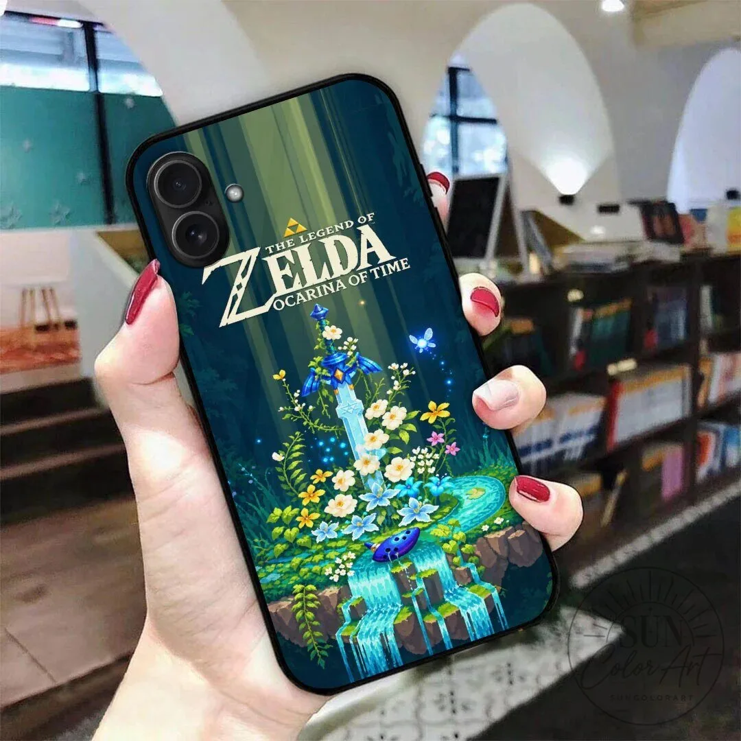The Legend of Zelda Ocarina of Time Master Sword Waterfall Phone Case