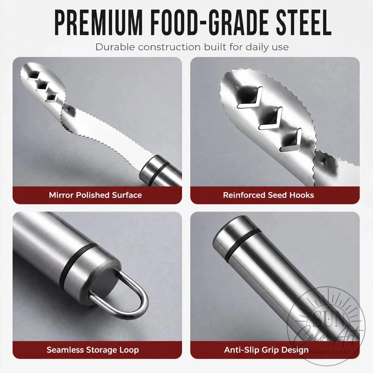 Stainless Steel Pepper Corer Tool with Serrated Blade and Ergonomic Grip 20 Stainless Steel Pepper Corer Tool with Serrated Blade and Ergonomic Grip