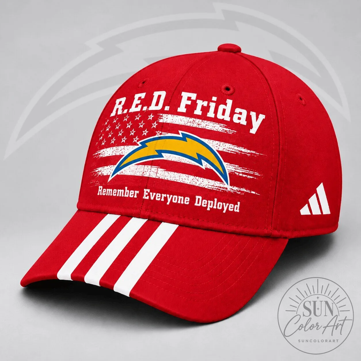 Los Angeles Chargers Remember Everyone Deployed American Flag Red Baseball Cap Hat 1 Los Angeles Chargers Remember Everyone Deployed American Flag Red Baseball Cap Hat