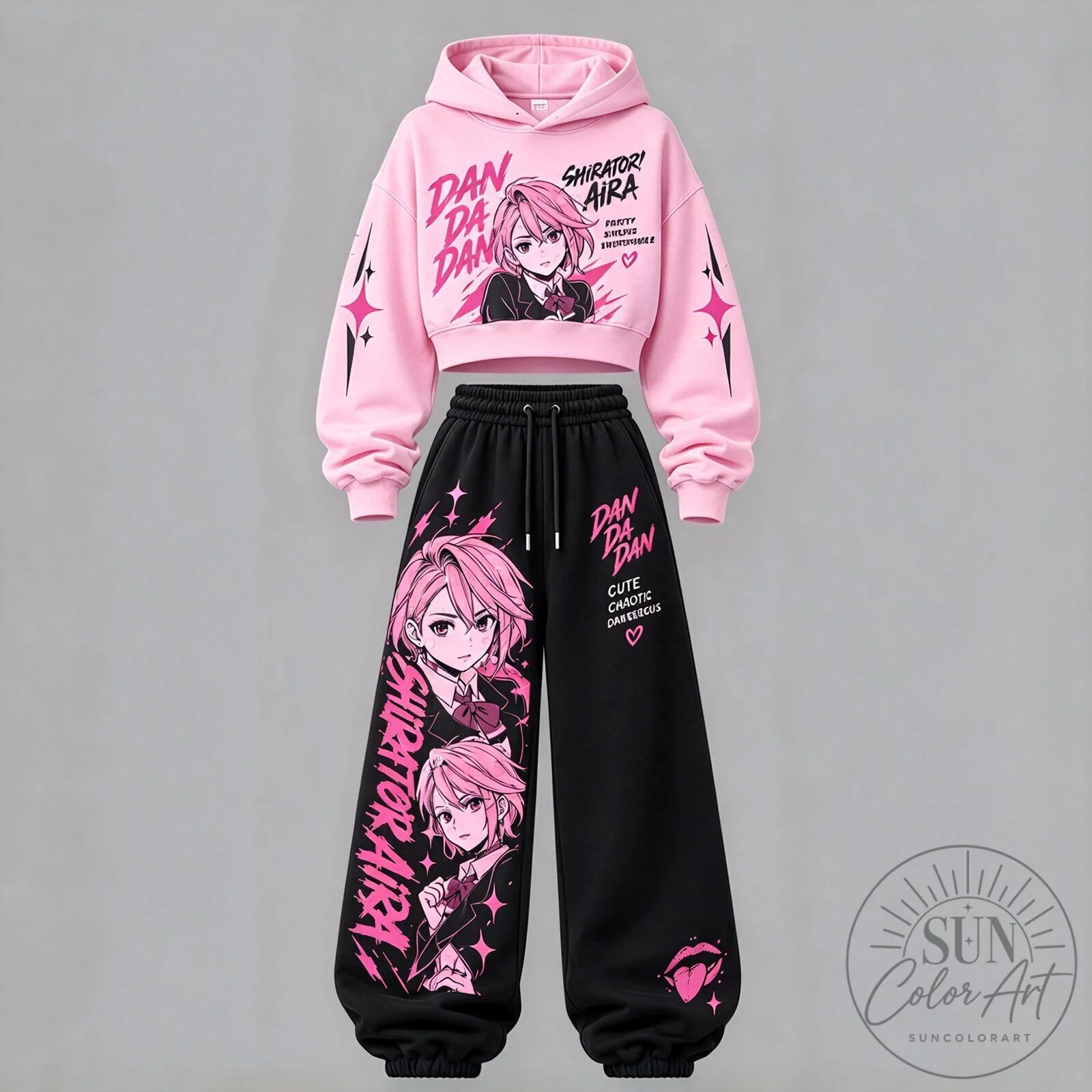 Dandadan Shiratori Aira Cute Chaotic Cropped Hoodie