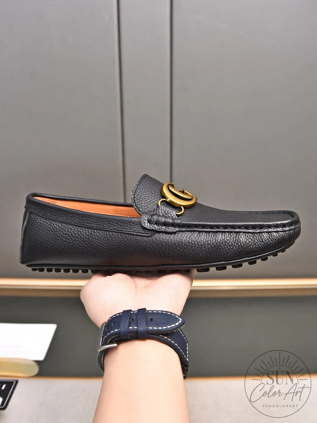 Black Leather Loafers by Gucci for Men 1 Black Leather Loafers by Gucci for Men