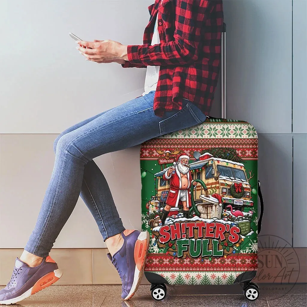 Christmas Vacation Shitter's Full Funny Holiday Suitcase Luggage Cover 5 Christmas Vacation Shitter