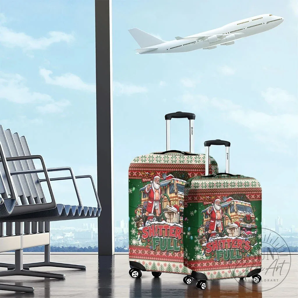 Christmas Vacation Shitter's Full Funny Holiday Suitcase Luggage Cover 7 Christmas Vacation Shitter