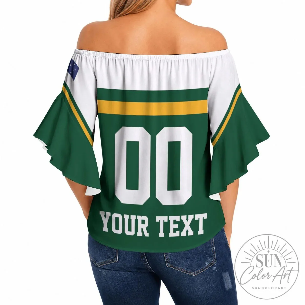 Australia Kookaburras Hockey Team Off Shoulder Wrap Waist Top 7 Australia Kookaburras Hockey Team Off Shoulder Wrap Waist Top