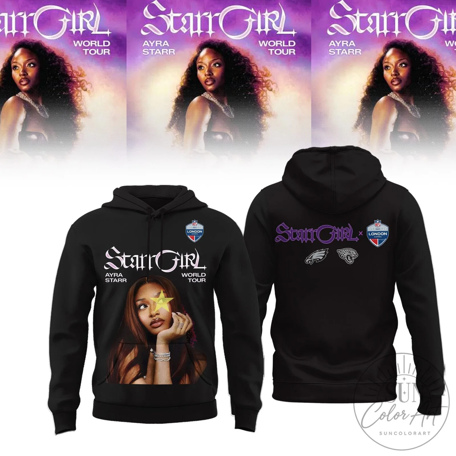Ayra Starr Starrgirl World Tour 2027 Concert Black Pullover Hoodie