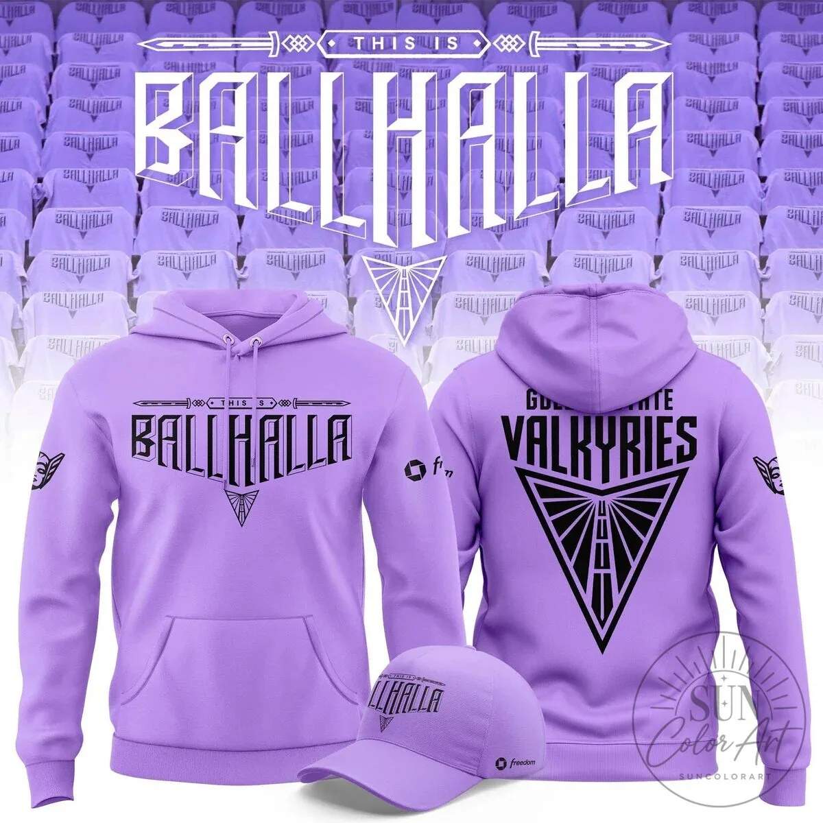 Fan Hoodie for Golden State Valkyries Basketball Team - Ballhalla Edition 3 Fan Hoodie for Golden State Valkyries Basketball Team - Ballhalla Edition