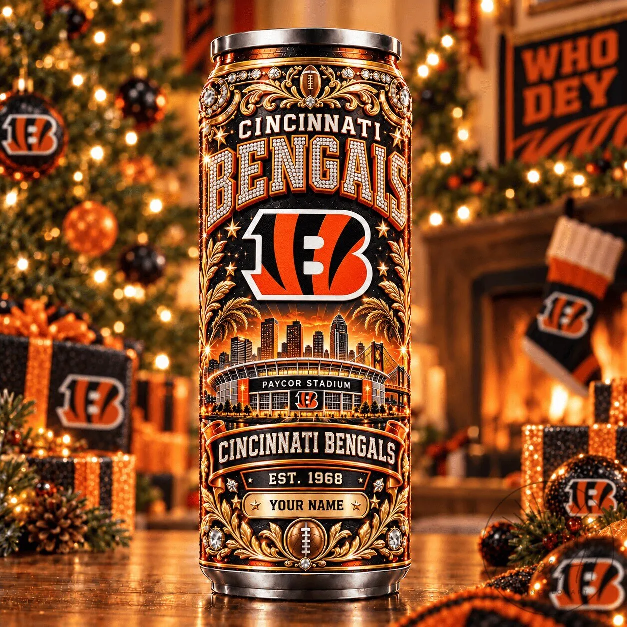 Cincinnati Bengals NFL Football Team Custom Name Tumbler 3 Cincinnati Bengals NFL Football Team Custom Name Tumbler