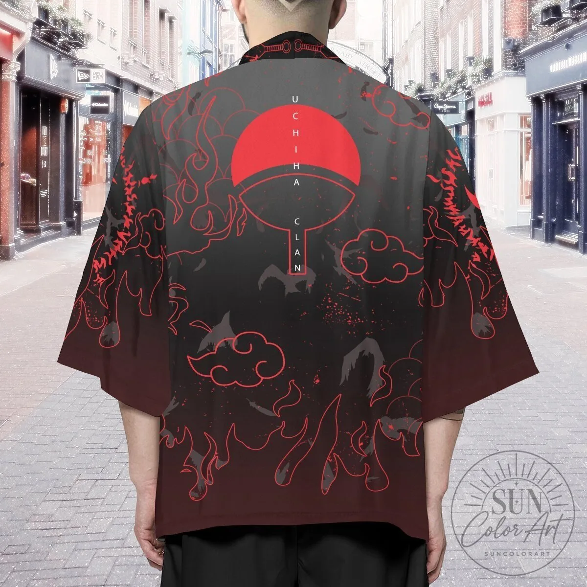 Naruto Shippuden Uchiha Clan Akatsuki Emblem Kimono Cardigan 19 Naruto Shippuden Uchiha Clan Akatsuki Emblem Kimono Cardigan
