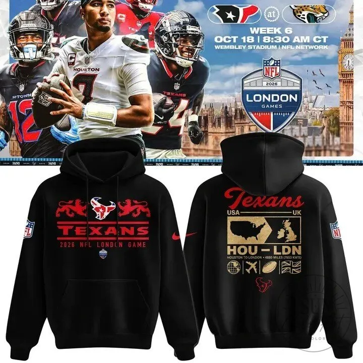 Houston Texans 2026 NFL London Game Commemorative Hoodie 2 Houston Texans 2026 NFL London Game Commemorative Hoodie