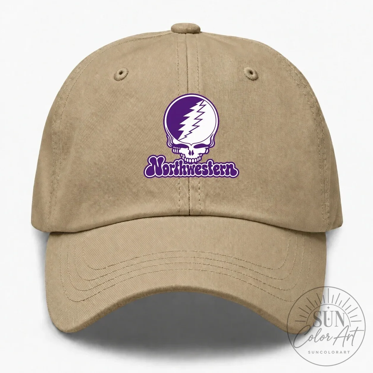 Northwestern University Grateful Dead Steal Your Face Logo Dad Hat