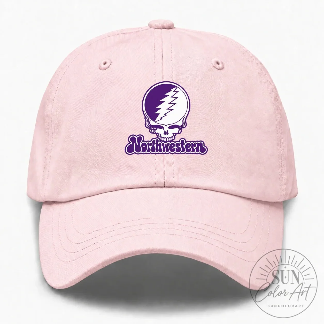 Northwestern University Grateful Dead Steal Your Face Logo Dad Hat 11 Northwestern University Grateful Dead Steal Your Face Logo Dad Hat