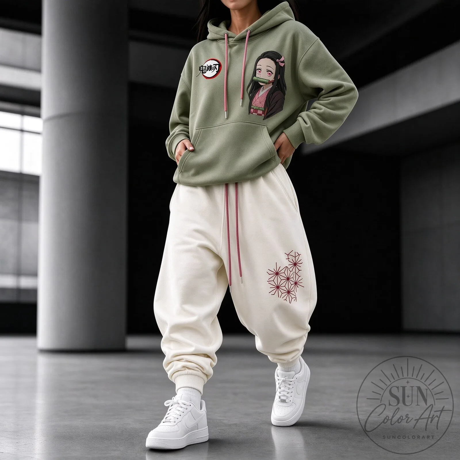 Demon Slayer Nezuko Kamado Anime Character Oversized Hoodie 1 Demon Slayer Nezuko Kamado Anime Character Oversized Hoodie