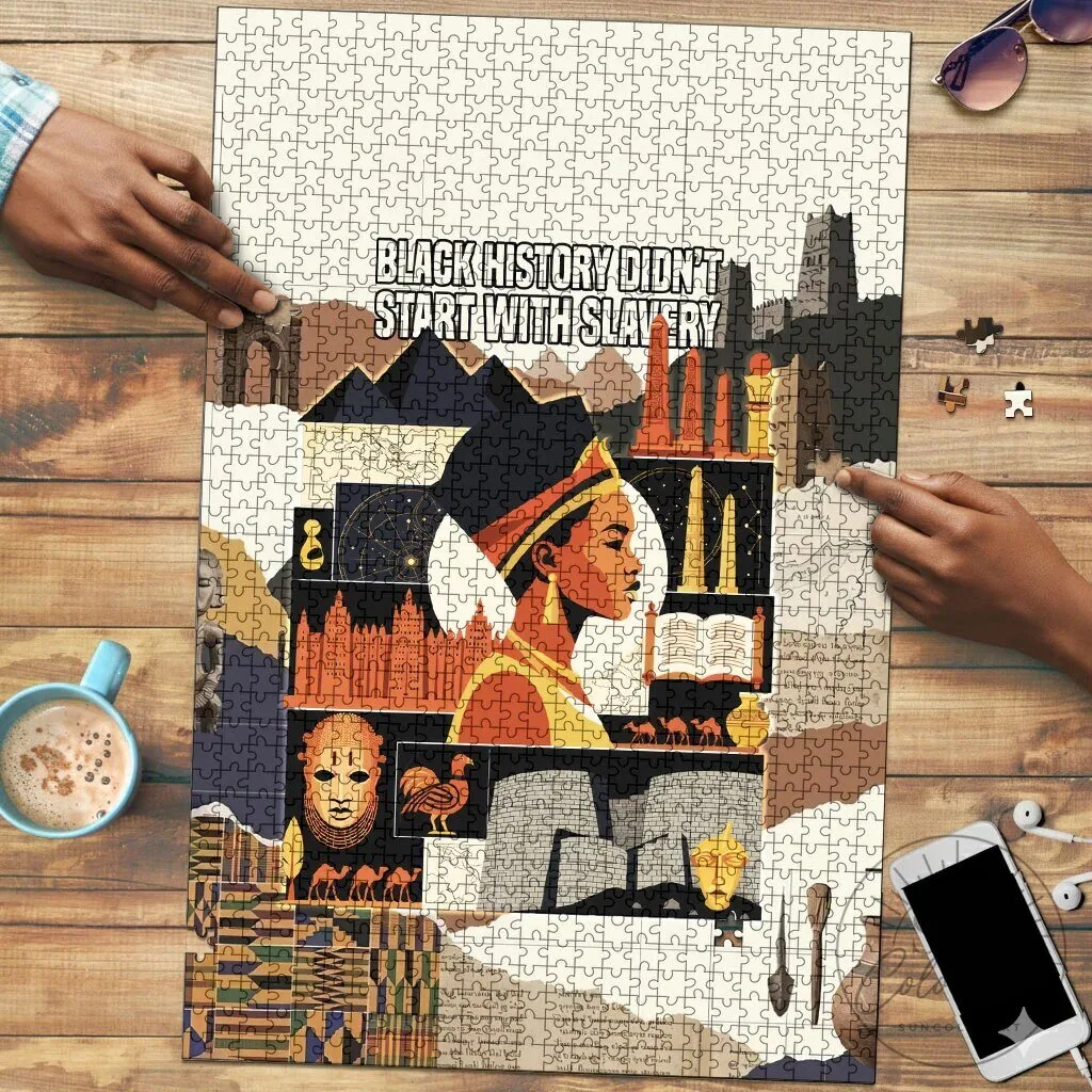 Black History Didn't Start With Slavery Ancient Egypt Civilizations Jigsaw Puzzle