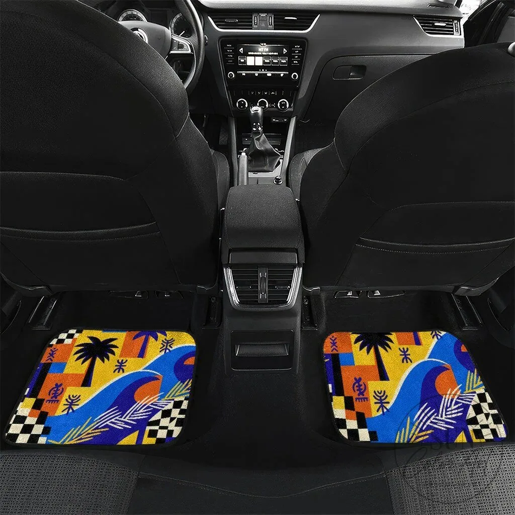 Gullah Geechee African American Heritage Vibrant Abstract Coastal Car Mat Set 9 Gullah Geechee African American Heritage Vibrant Abstract Coastal Car Mat Set