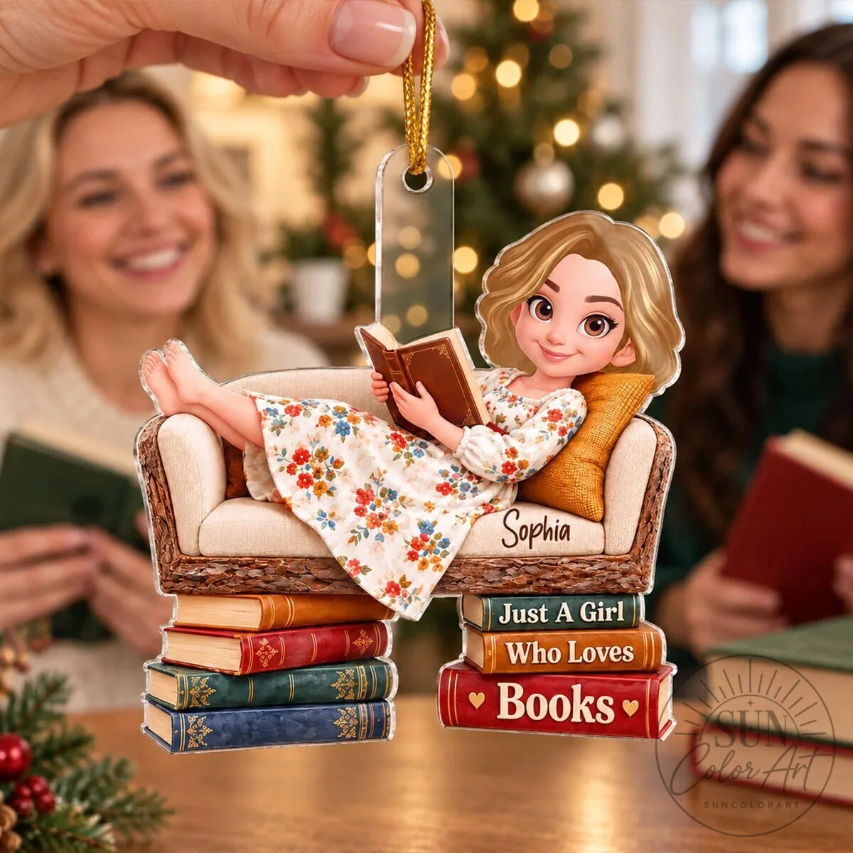 Custom Ornament for Christmas: Just a Girl Who Loves Books 17 Custom Ornament for Christmas: Just a Girl Who Loves Books