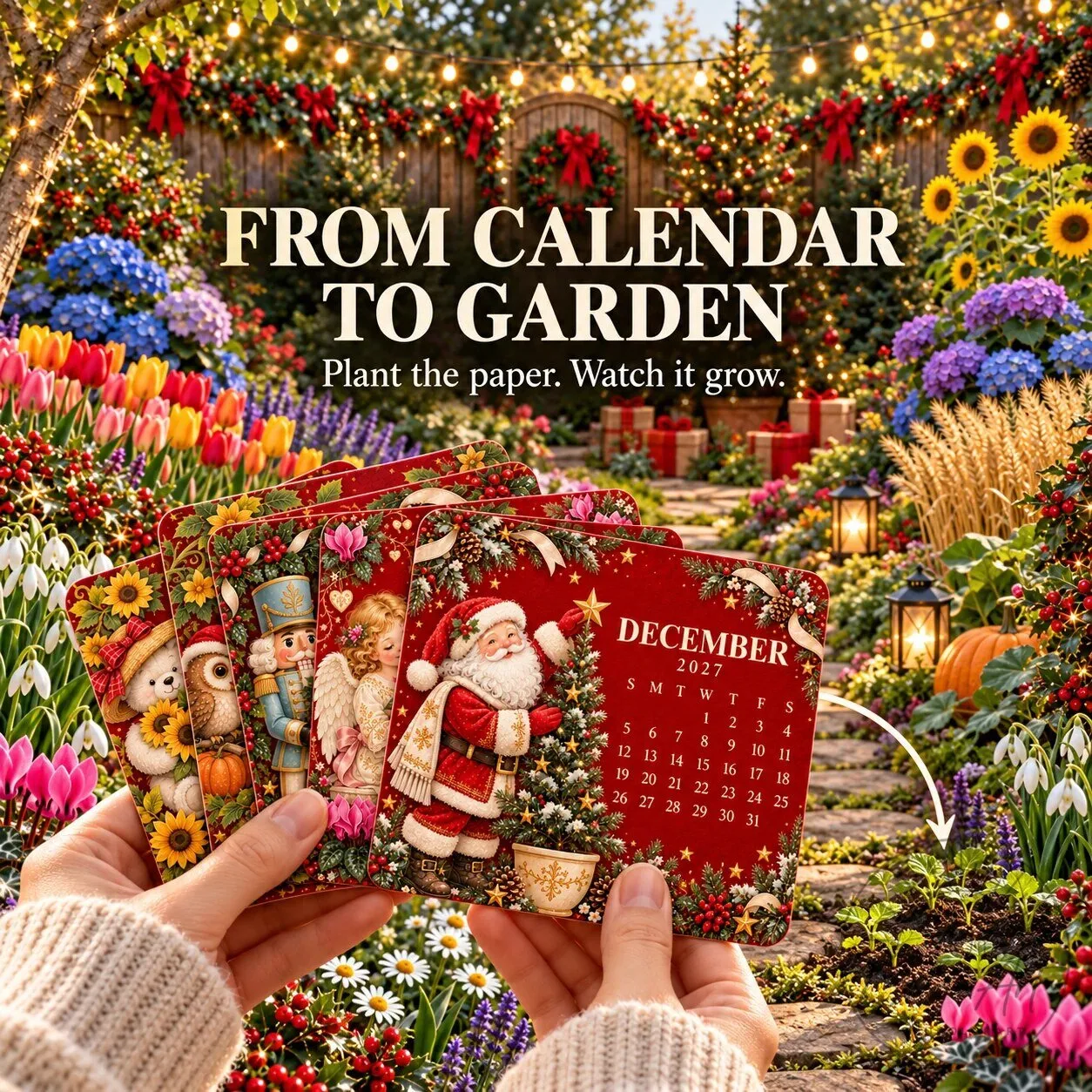 Christmas Holiday Plantable Seed Paper Calendar 2027