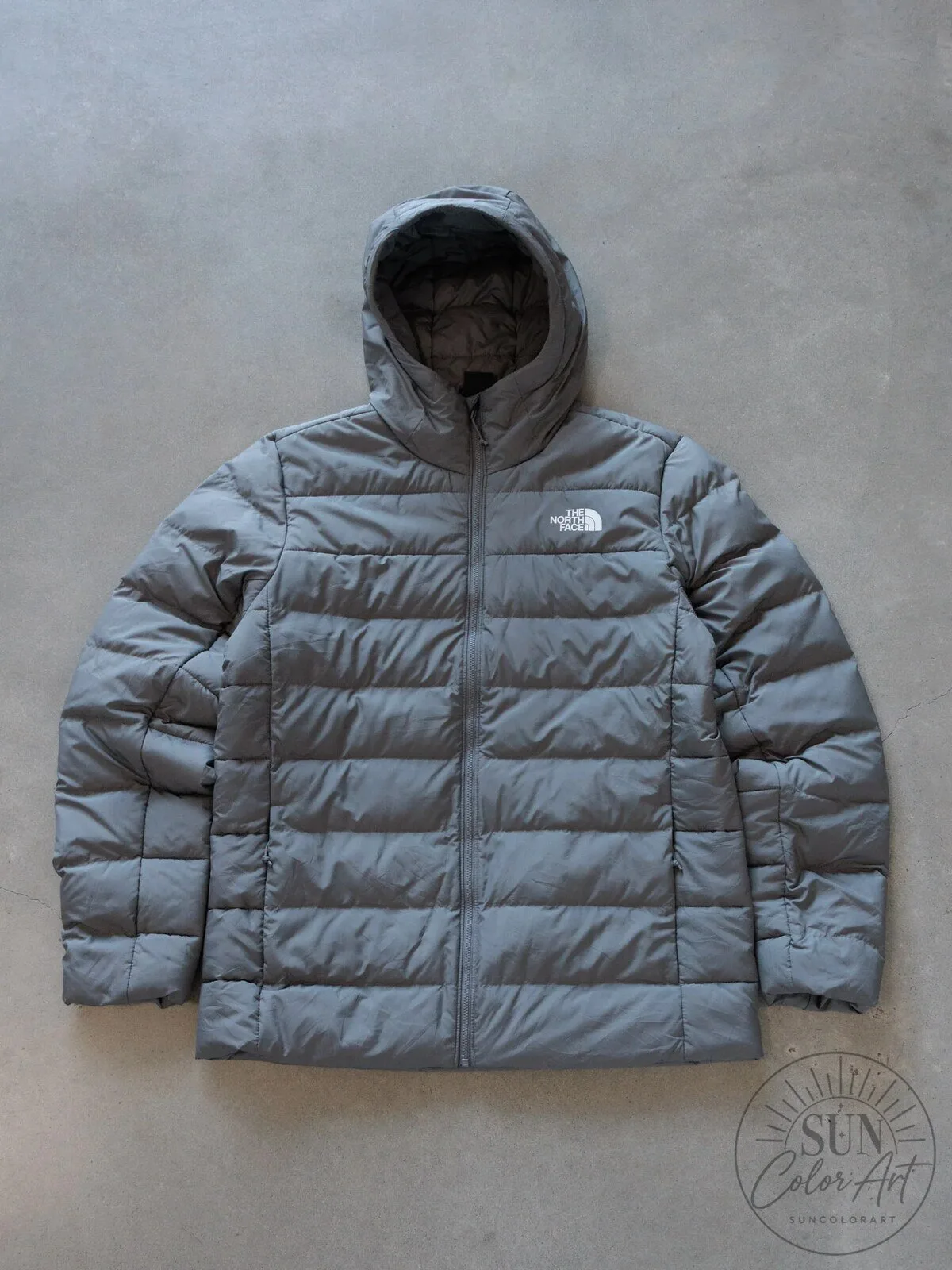 The North Face Grey Aconcagua 3 Hooded Puffer Jacket for Men